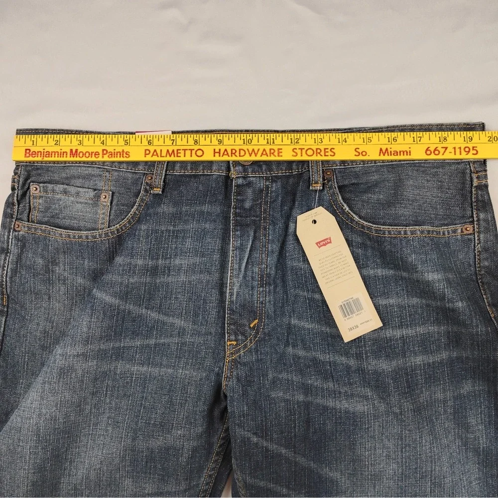 Levi's 559 Jeans Men's 38x36 Big & Tall Relaxed Straight NWT Medium Wash Denim